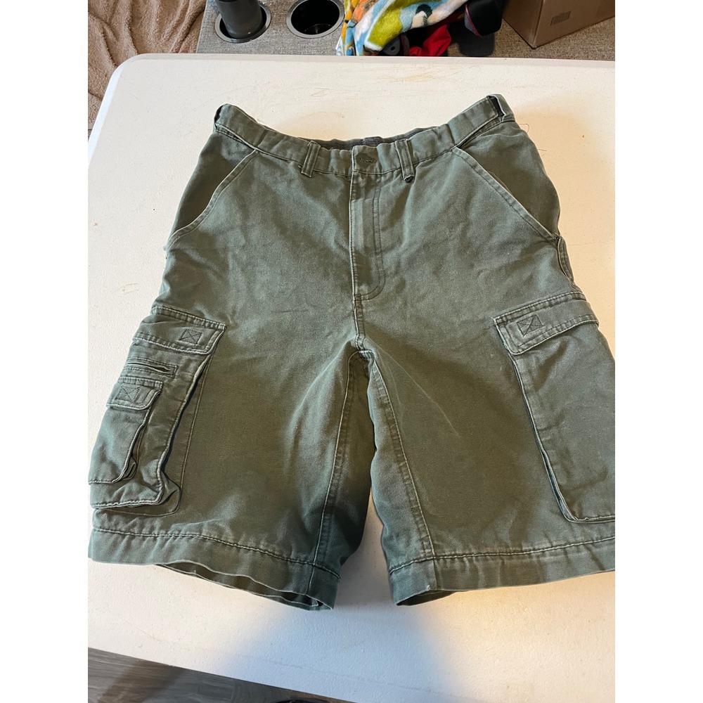 Boy Scouts of America Mens 30 Green Canvas Cargo Shorts Official Uniform Classic